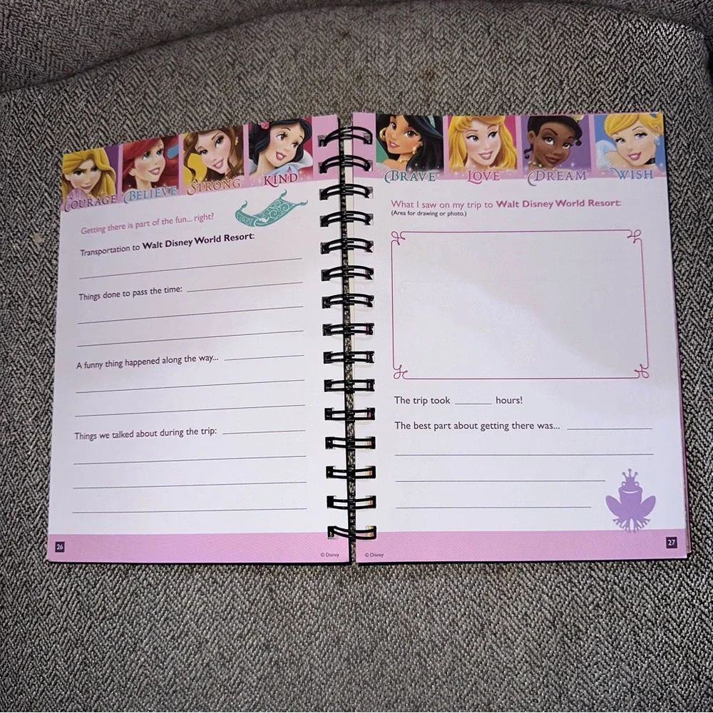 Disney World My Travels Princess Journal Disney Parks Exclusive Retired RARE HTF